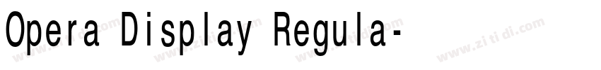 Opera Display Regula字体转换 Opera Display Regula字体转换